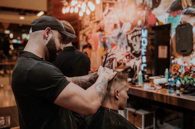 Professional barbering tools and clippers