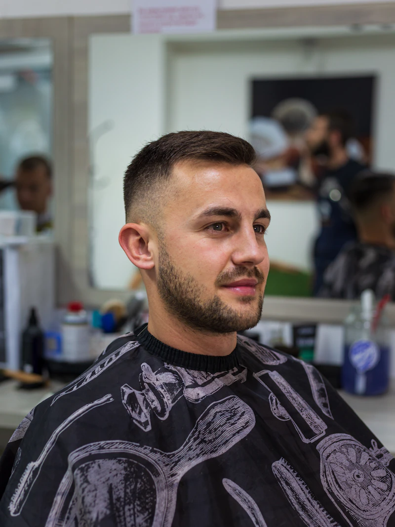 Groom getting groomed before wedding