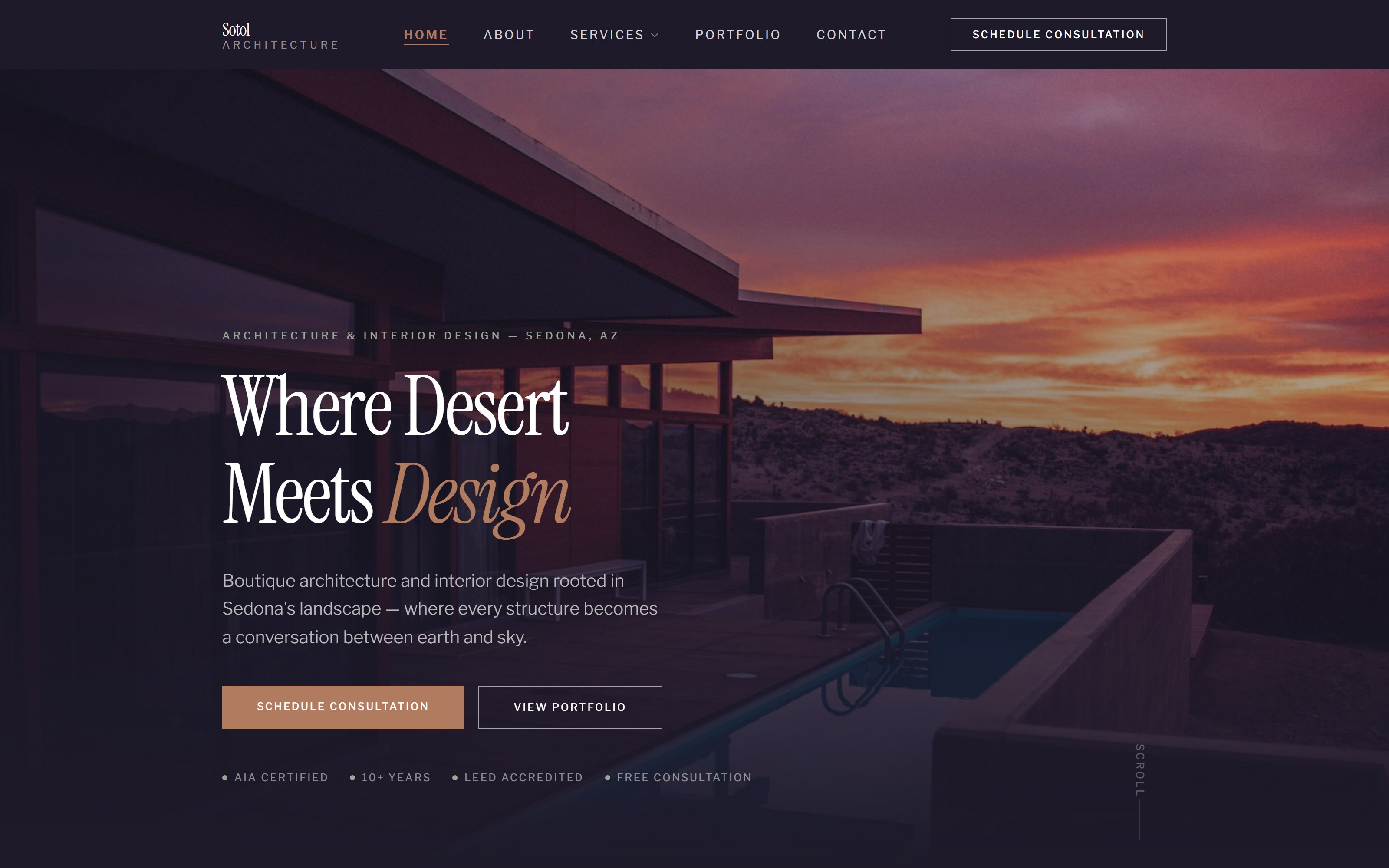 Sotol Architecture website preview