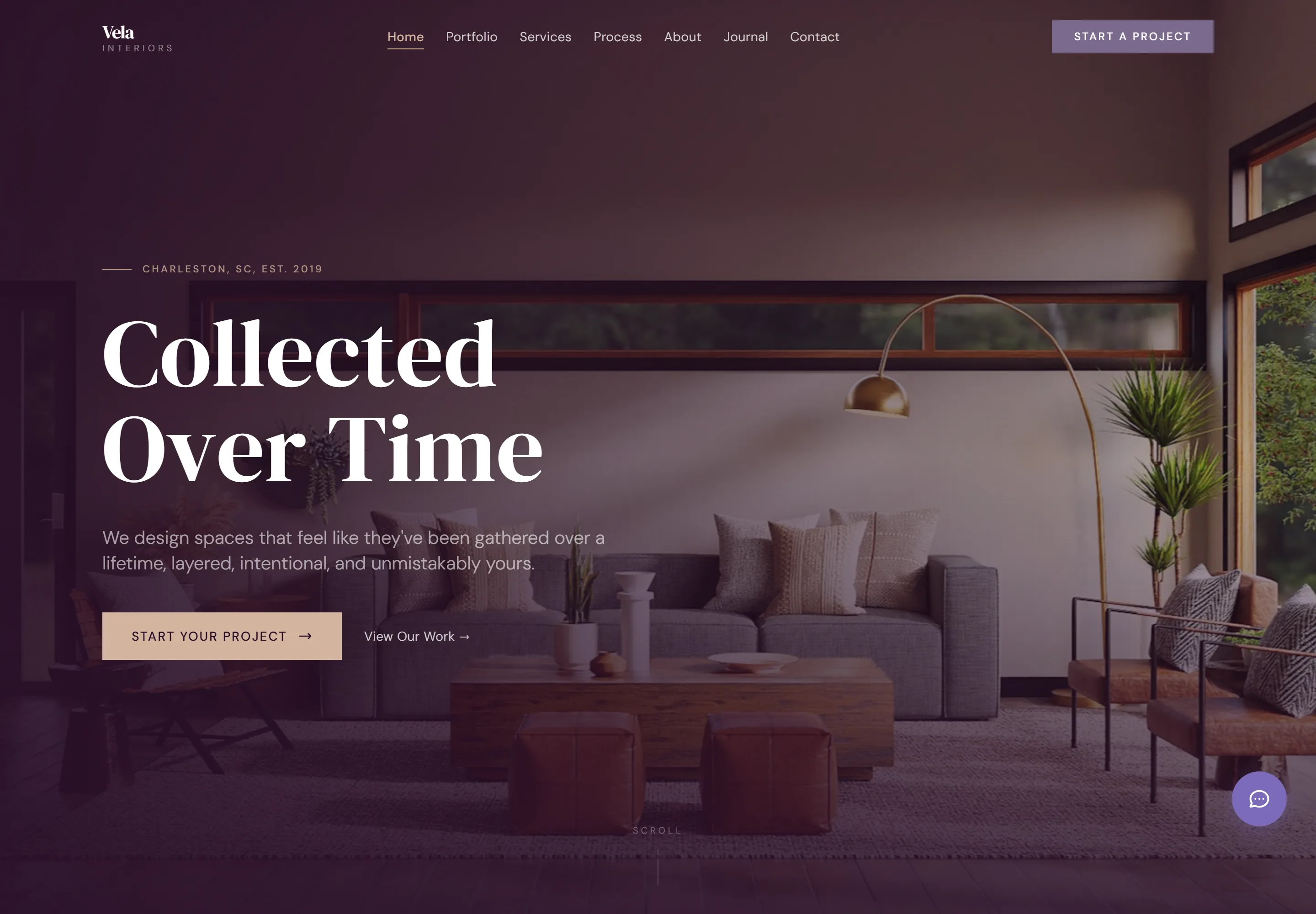 Vela Interiors website preview